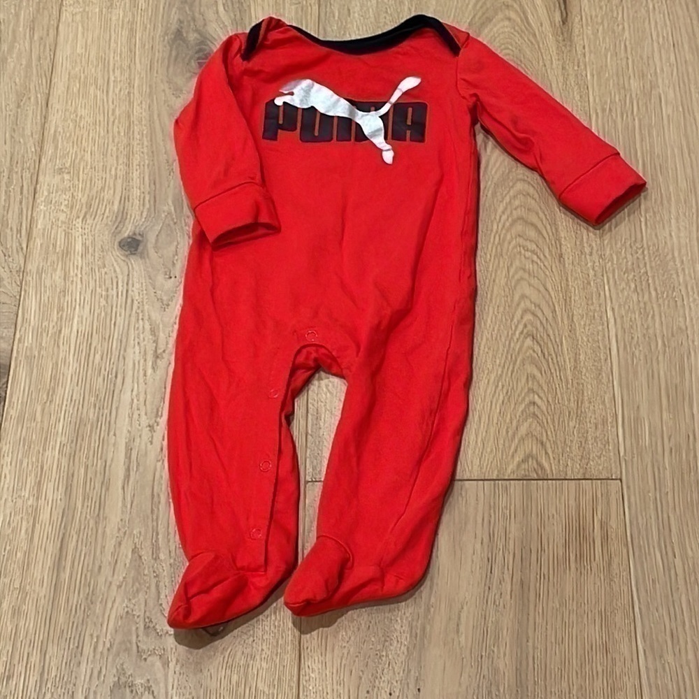 2  3-6 Month Onesies babyGap & Puma Long Sleeve Snap at Legs - Picture 3 of 6